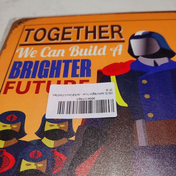 NEW GI Joe Cobra Commander 8x12 Propaganda Metal Tin Wall Sign NWT - Picture 3 of 3